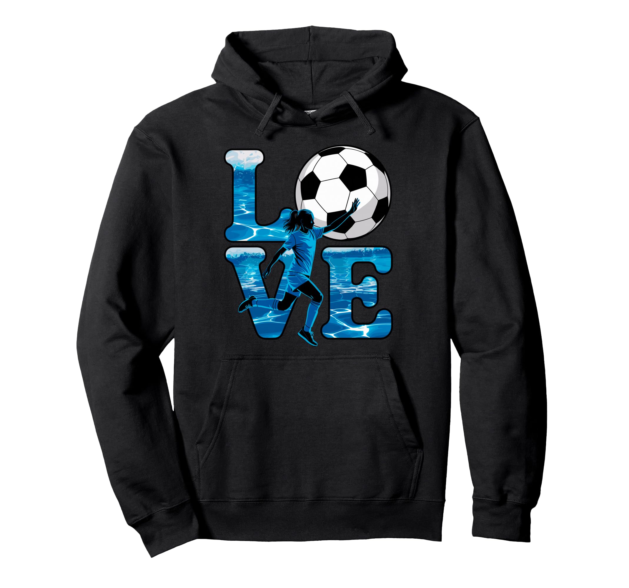 I Love Soccer Goalie Player Fan Hoodie - Casual Everyday Wear for Adults - T-Shirt, Sweatshirt, Hoodie