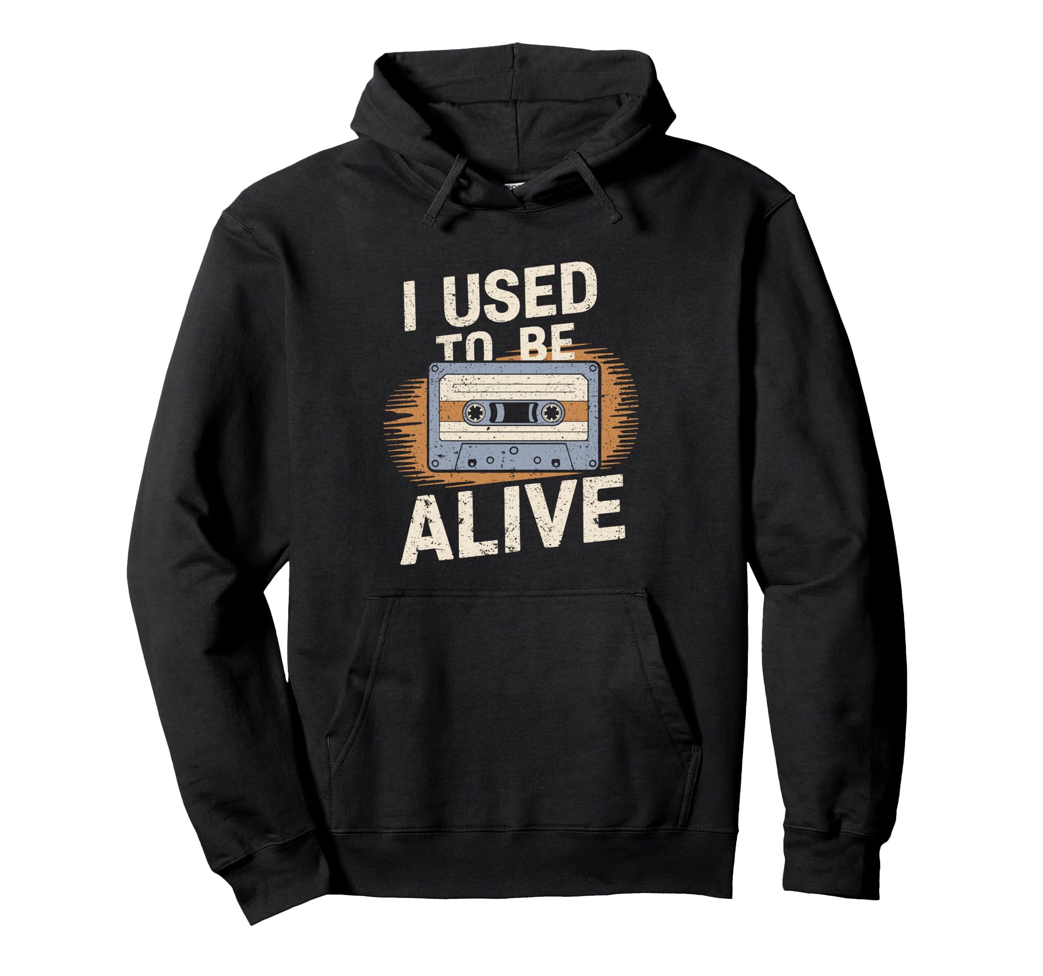 I Used To Be Alive Fun Tape Nostalgic Hoodie - Minimalist Print Men Women - T-Shirt, Sweatshirt, Hoodie