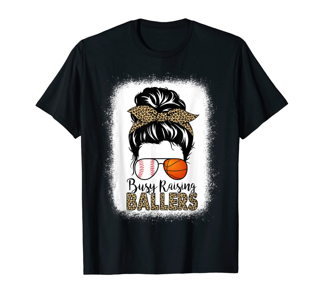 Basketball Baseball Mom Busy Raising T-Shirt - Novelty Apparel Unisex - T-Shirt, Sweatshirt, Hoodie