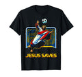 Jesus Saves Soccer Goalie Christian T-Shirt - Custom Art Print for Adults - T-Shirt, Sweatshirt, Hoodie