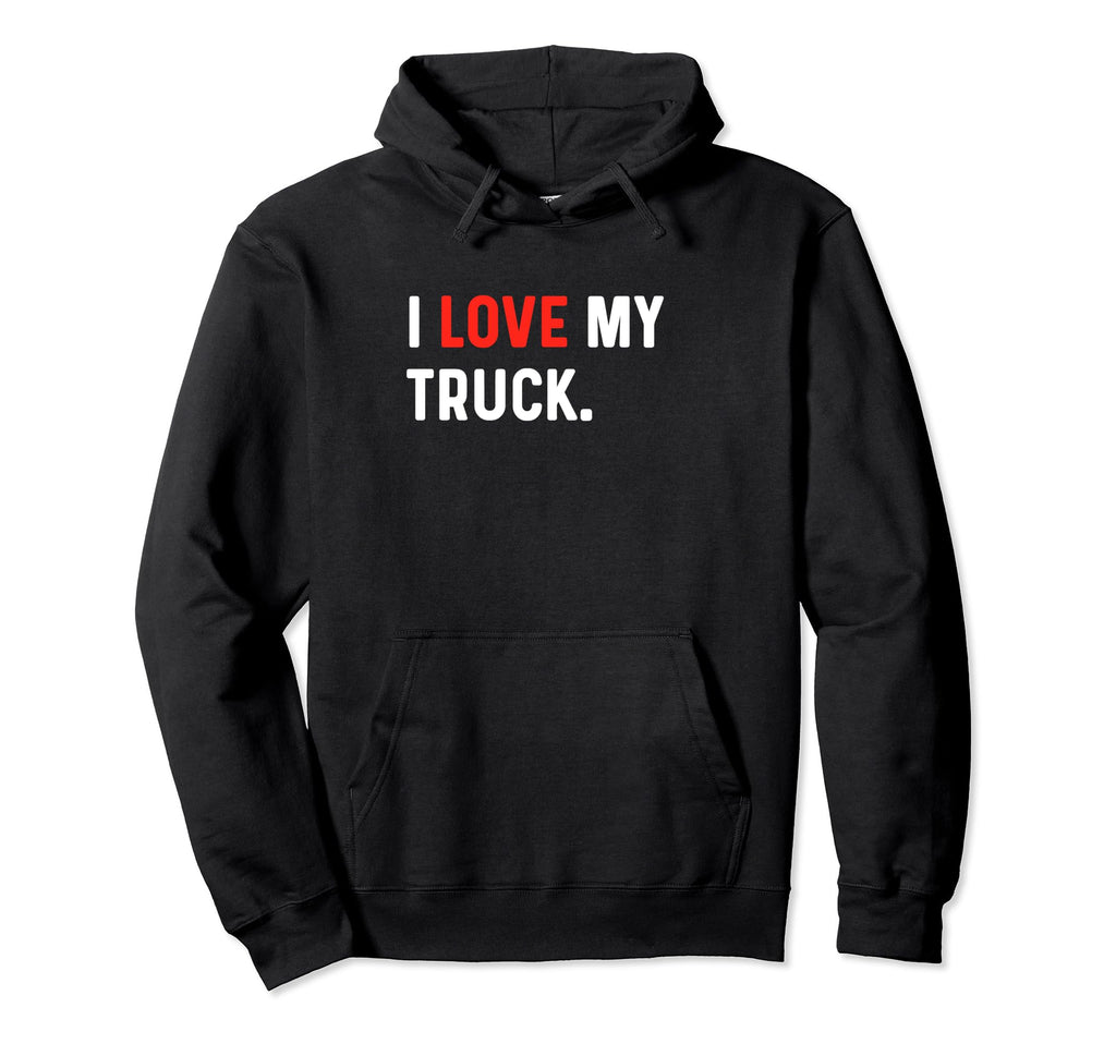 I Love My Truck Heart Lifted Offroad Hoodie - Minimalist Print for Adults - T-Shirt, Sweatshirt, Hoodie