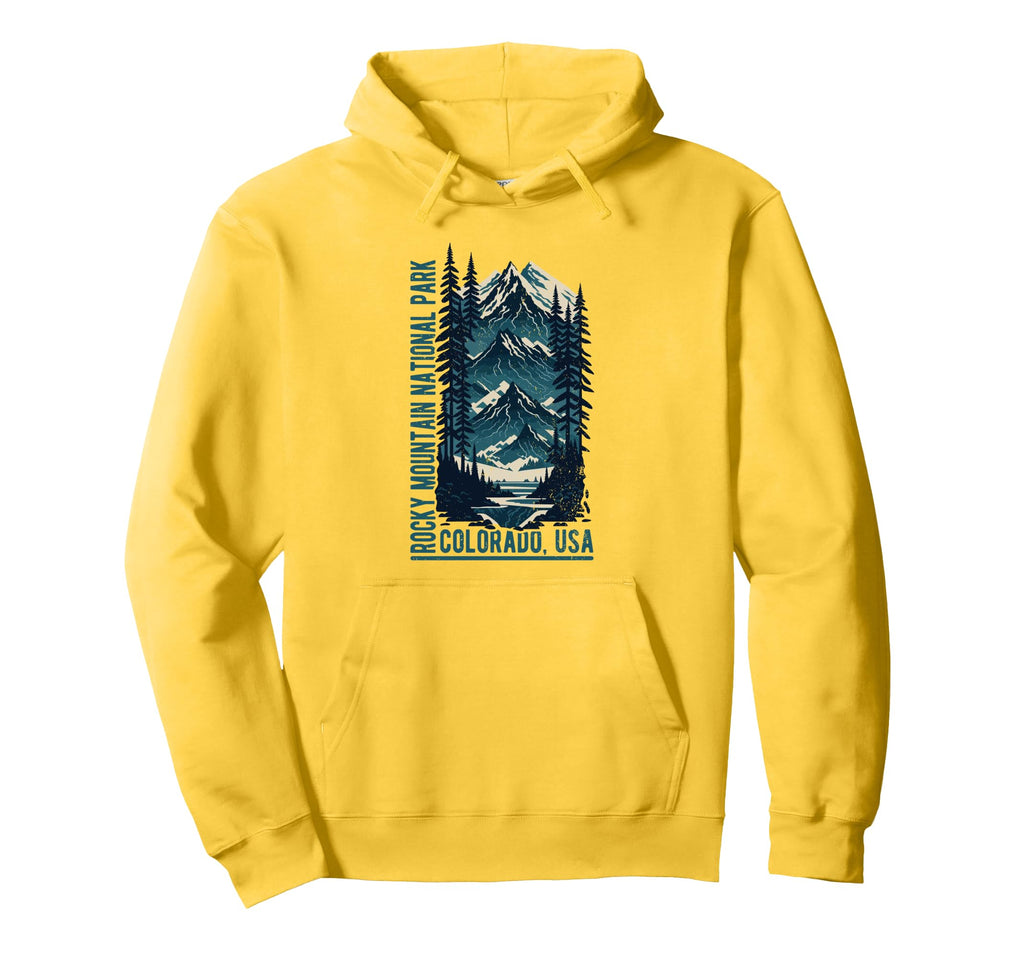 Rocky Mountain National Park Scenic Hoodie - Trendy Graphic for Adults - T-Shirt, Sweatshirt, Hoodie