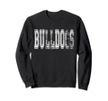 Bulldogs Mascot Distressed School Sweatshirt - Minimalist Print Men Women - T-Shirt, Sweatshirt, Hoodie