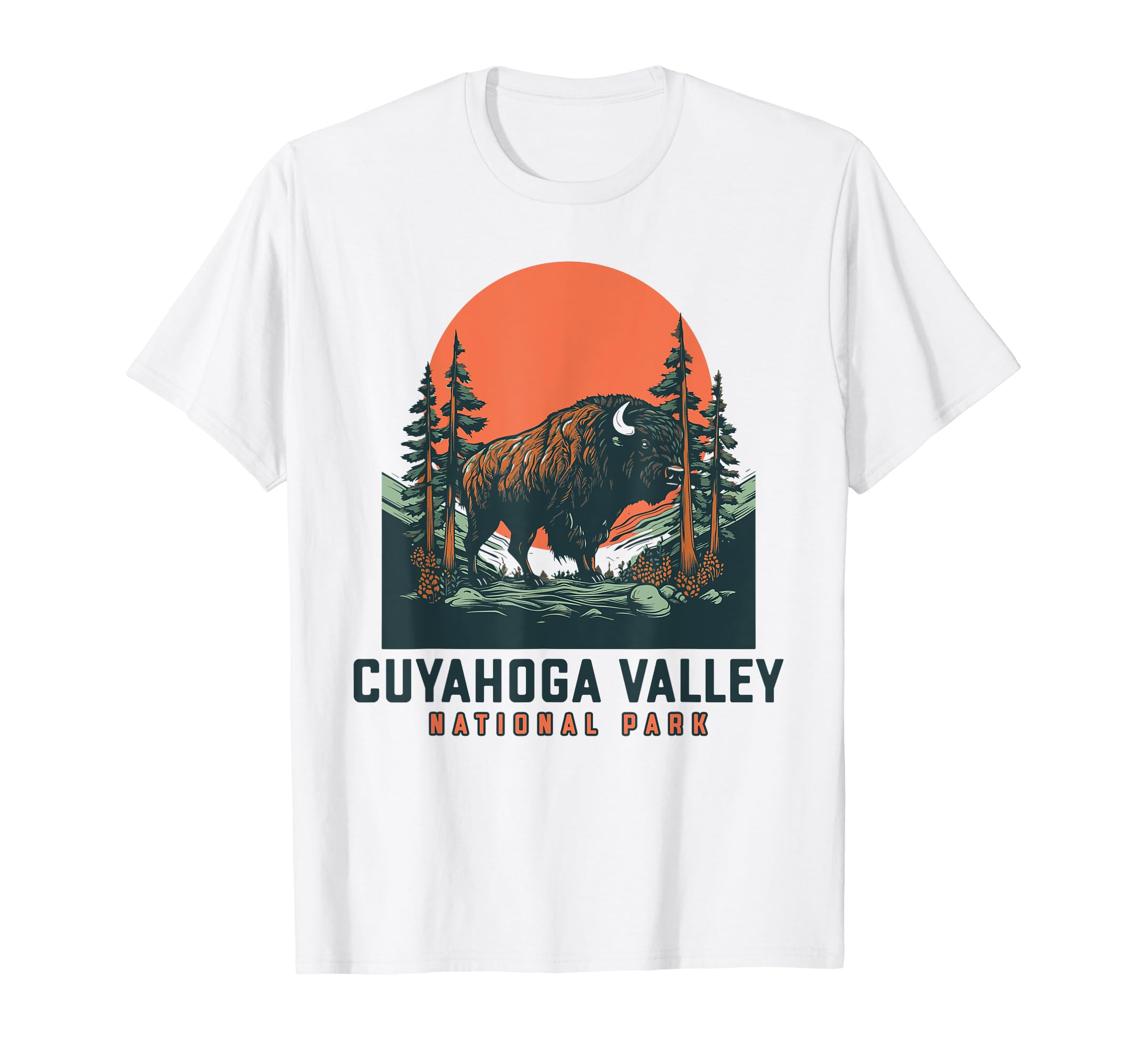 Cuyahoga Valley National Park Bison T-Shirt - Custom Art Print Unisex - T-Shirt, Sweatshirt, Hoodie