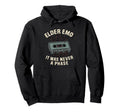 Elder Emo Cassette Tape Hearts Music Hoodie - Aesthetic Graphic for Adults - T-Shirt, Sweatshirt, Hoodie