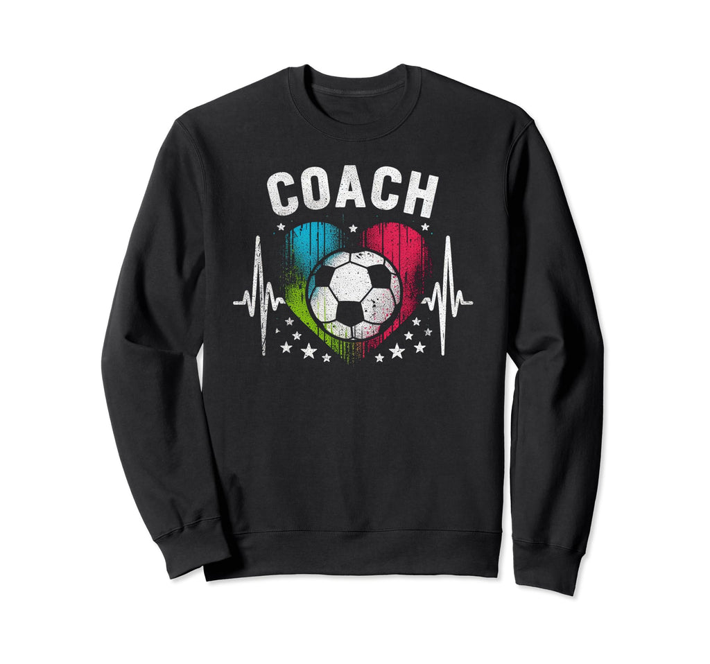 Soccer Coach Training Heart Beat Sweatshirt - Graphic Print Unisex - T-Shirt, Sweatshirt, Hoodie