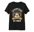 Champions Are Born October Football Soccer T-Shirt - Unique Graphic Unisex - T-Shirt, Sweatshirt, Hoodie
