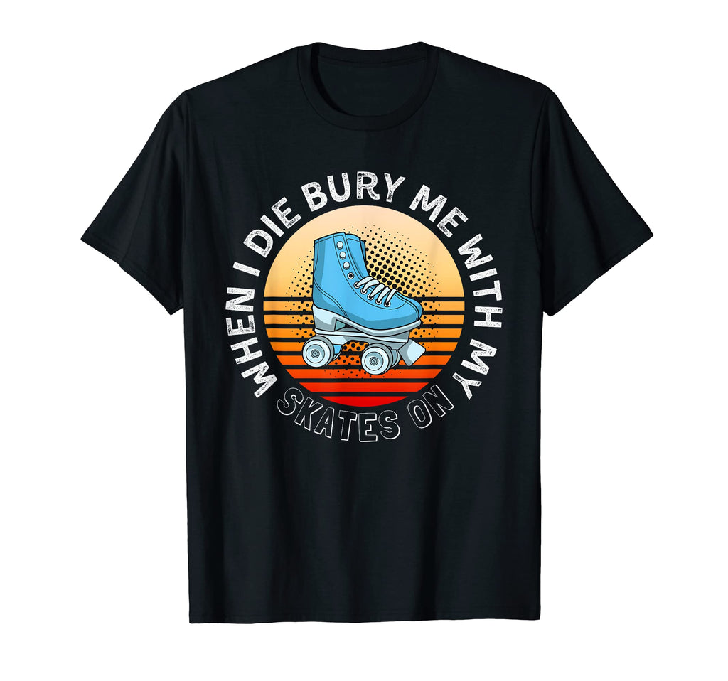 80S Sunset Roller Skating Derby Skates T-Shirt - Custom Art Print Men Women - T-Shirt, Sweatshirt, Hoodie