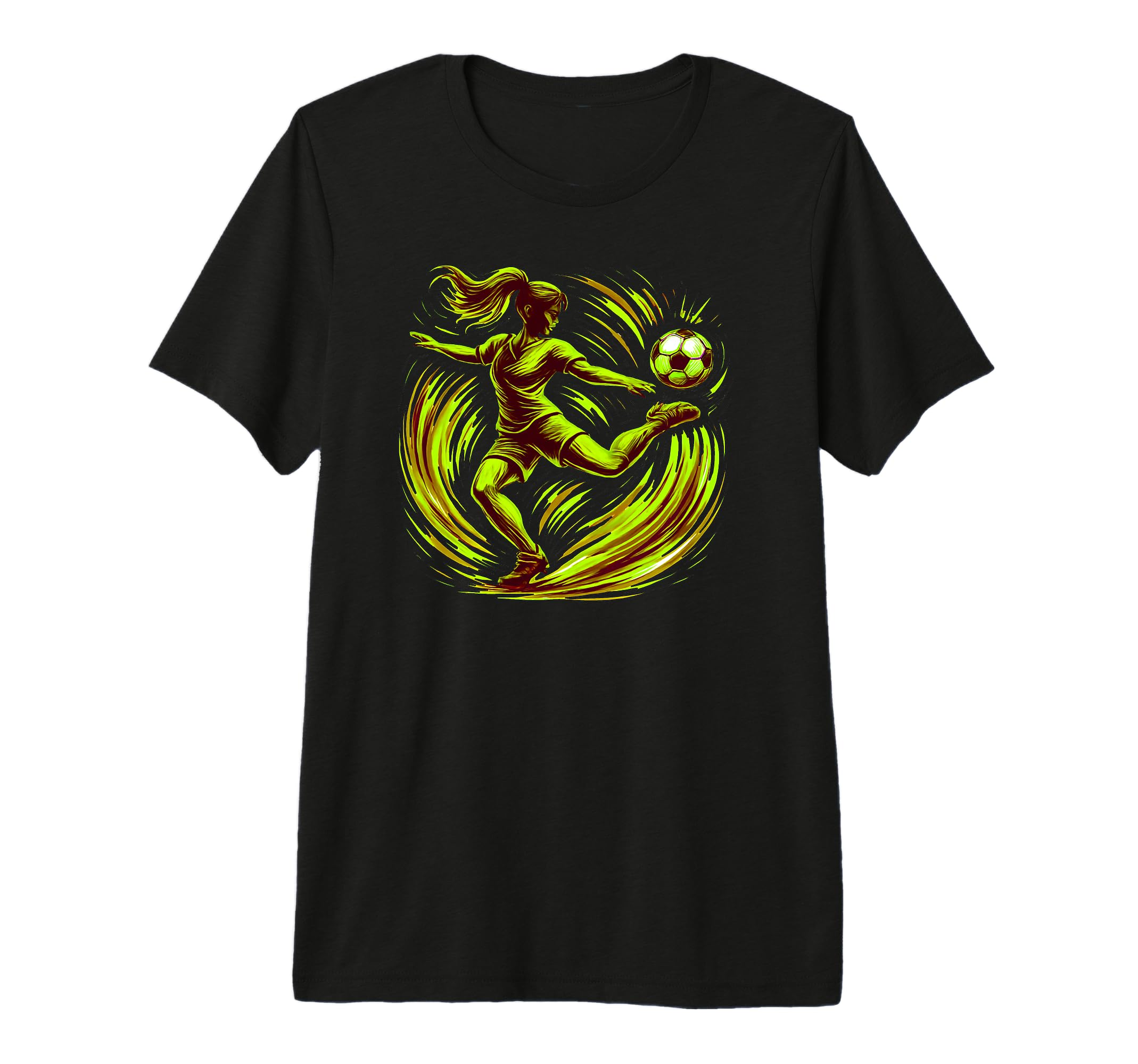 Womens Soccer Power Kick Forward T-Shirt - Fun Novelty Design Unisex - T-Shirt, Sweatshirt, Hoodie
