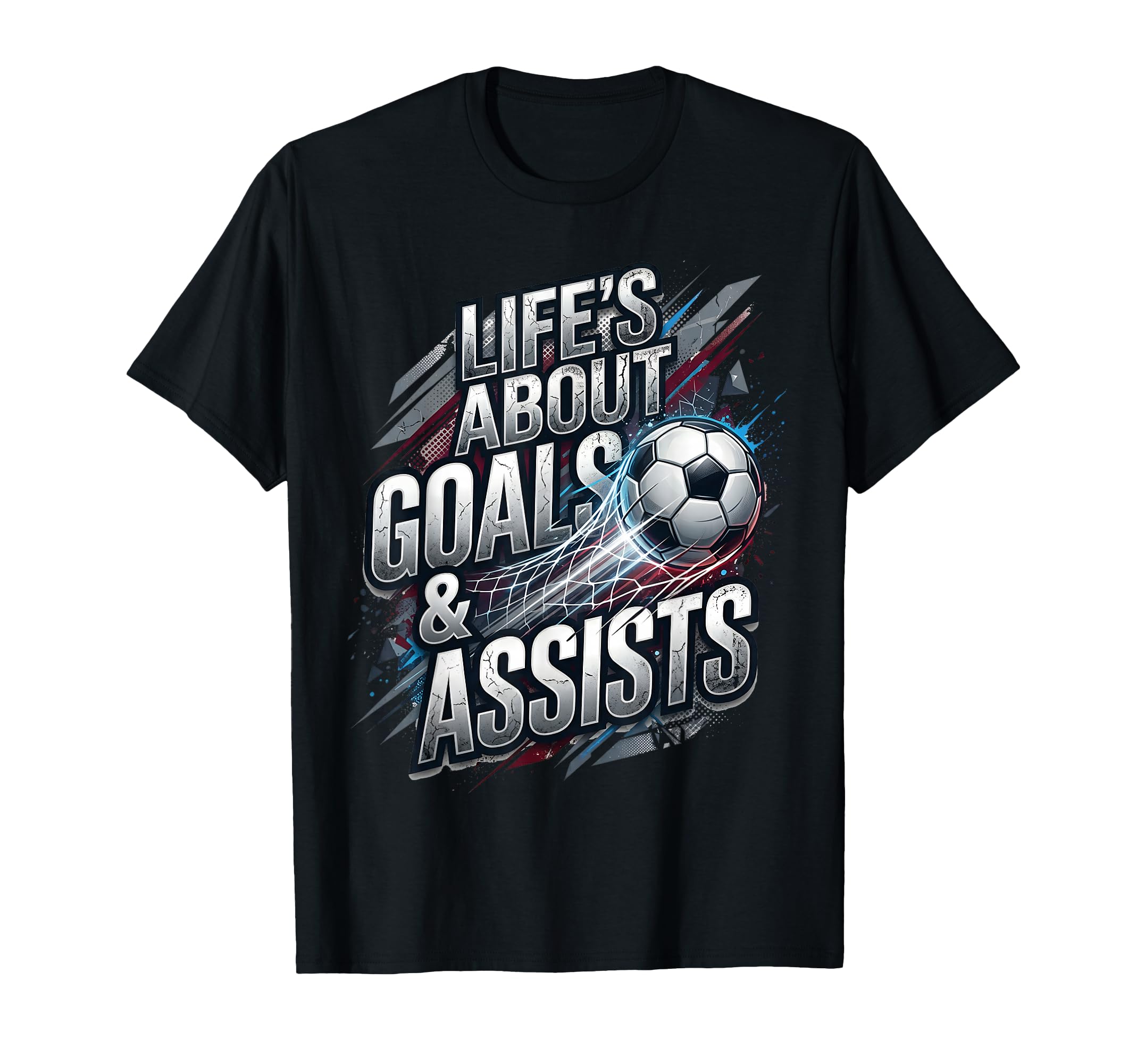 Lifes About Goals And Assist Soccer T-Shirt - Minimalist Print Unisex - T-Shirt, Sweatshirt, Hoodie