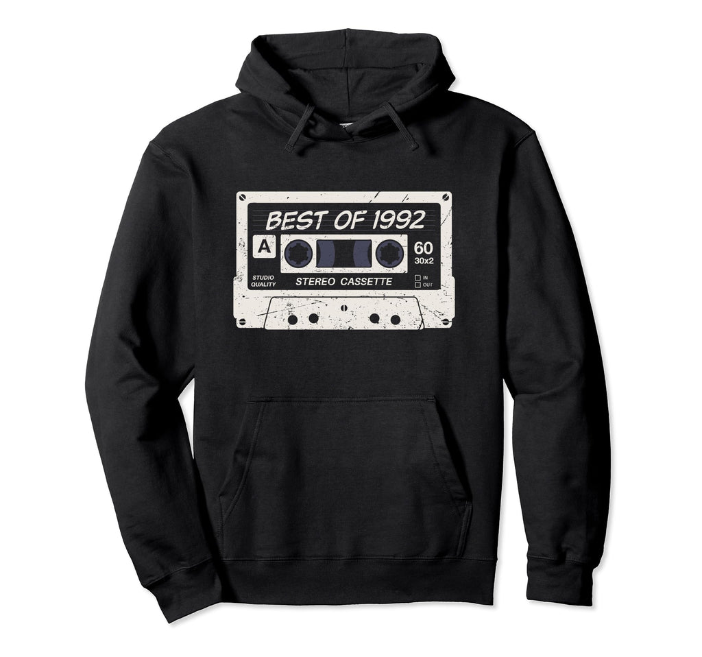Mixtape Birthday Best 1992 Cassette Hoodie - Minimalist Print for Adults - T-Shirt, Sweatshirt, Hoodie