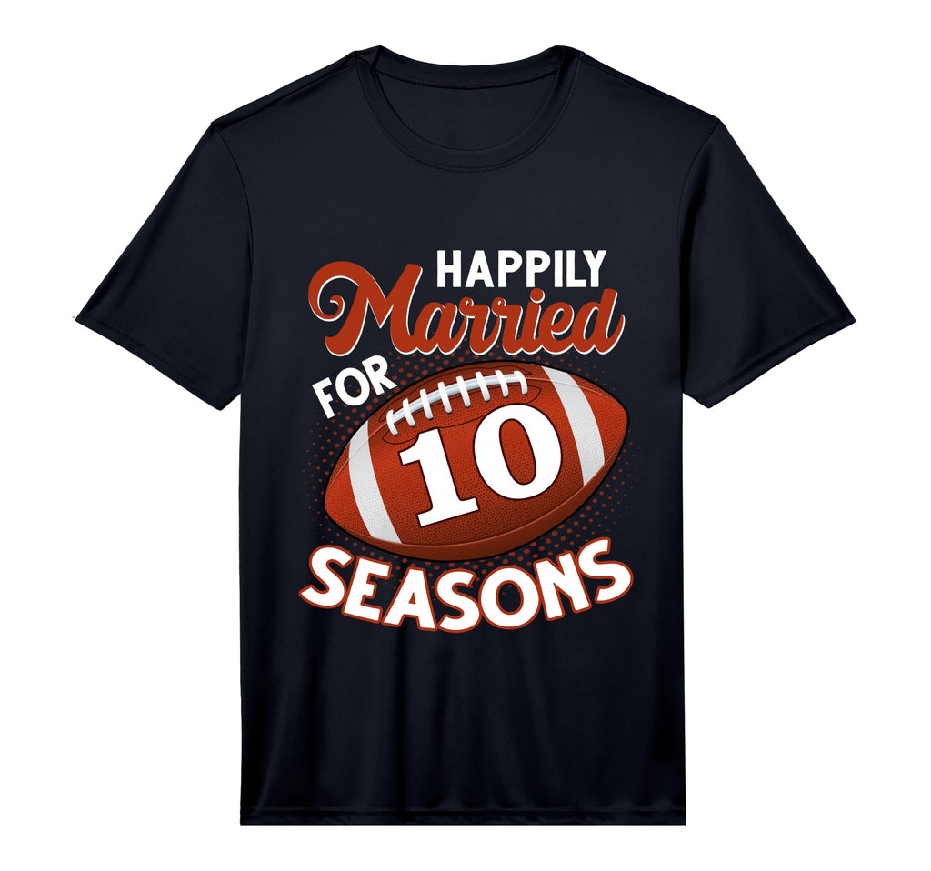 Football Couple 10Th Wedding Hoodie - Aesthetic Graphic for Adults - T-Shirt, Sweatshirt, Hoodie