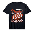 Football Couple 10Th Wedding Hoodie - Aesthetic Graphic for Adults - T-Shirt, Sweatshirt, Hoodie