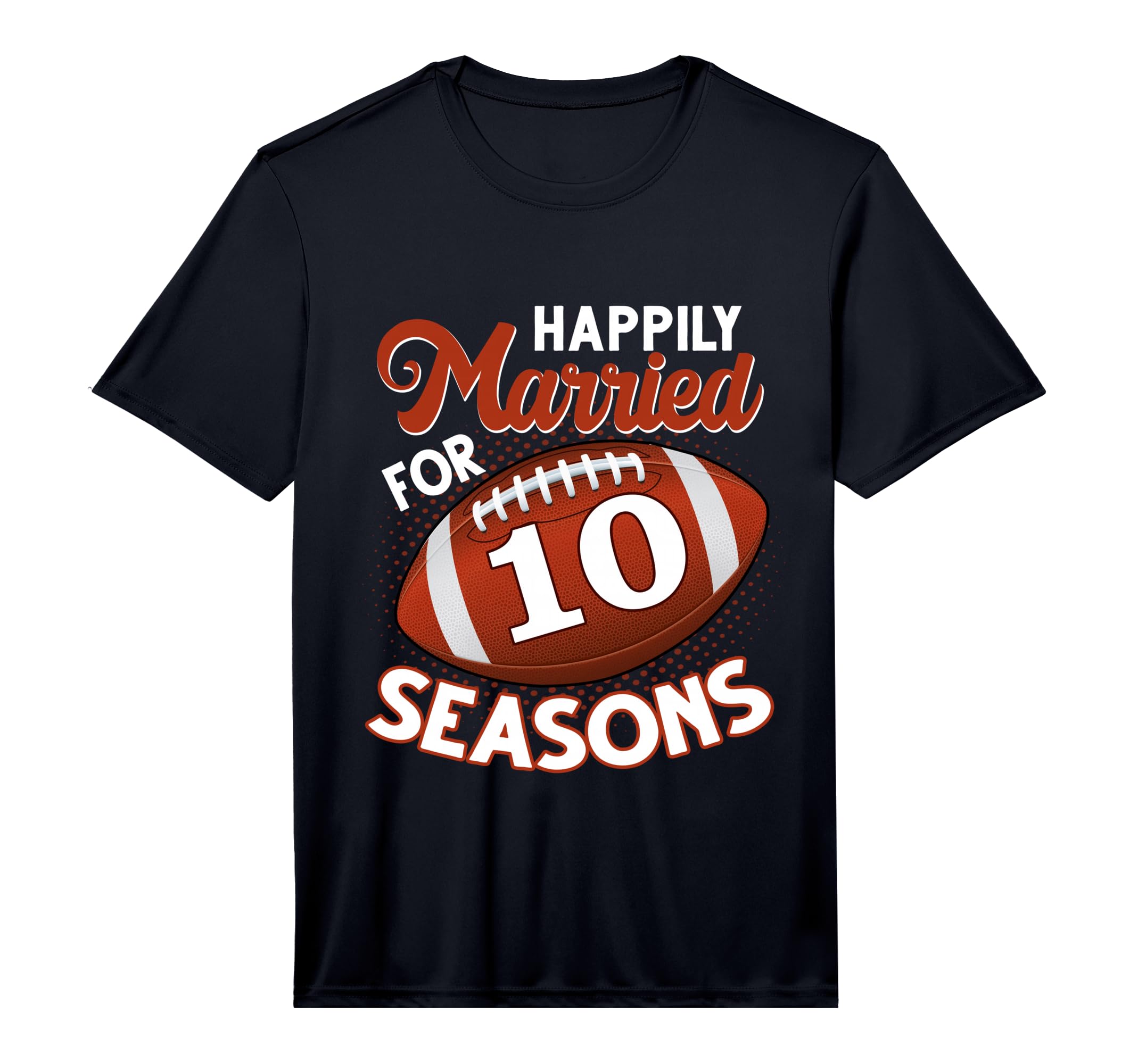 Football Couple 10Th Wedding Hoodie - Aesthetic Graphic for Adults - T-Shirt, Sweatshirt, Hoodie