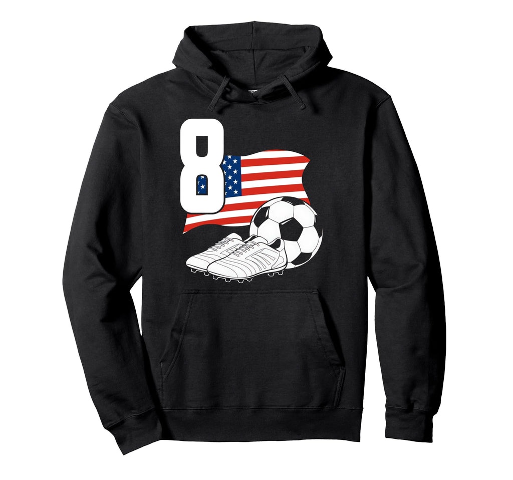 8 Soccer Birthday Gift Soccer Fan Hoodie - Novelty Apparel for Adults - T-Shirt, Sweatshirt, Hoodie