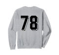 Number 78 Backside 80S 90S Team Sweatshirt - Custom Art Print Unisex - T-Shirt, Sweatshirt, Hoodie