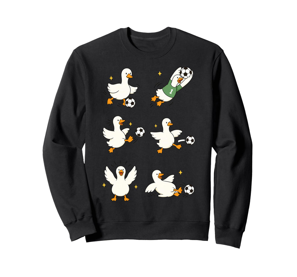 Silly Goose Playing Soccer Player Sweatshirt - Aesthetic Graphic Men Women - T-Shirt, Sweatshirt, Hoodie