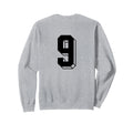 Number 9 Backside 80S 90S Sweatshirt - Casual Everyday Wear for Adults - T-Shirt, Sweatshirt, Hoodie