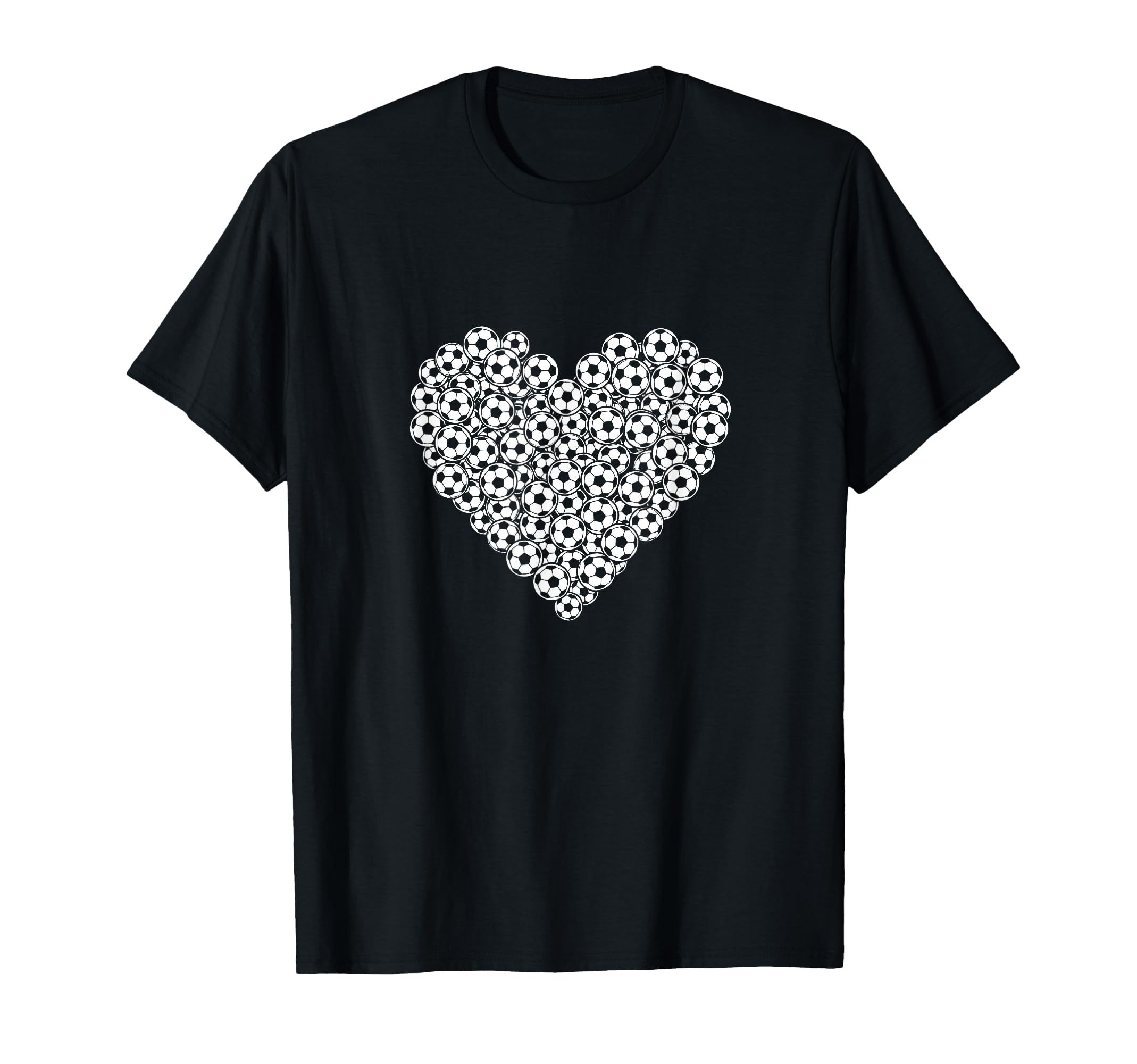 Soccer Ball Heart Shape Love Football T-Shirt - Graphic Print Men Women - T-Shirt, Sweatshirt, Hoodie