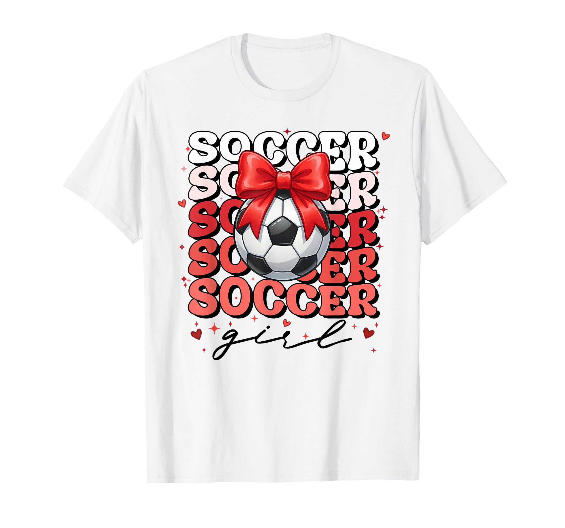 Soccer Coquette Bow Soccer T-Shirt - Fun Novelty Design for Adults - T-Shirt, Sweatshirt, Hoodie