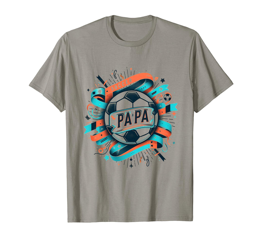 Soccer Papa Family Matching Dad Fathers T-Shirt - Aesthetic Graphic Unisex - T-Shirt, Sweatshirt, Hoodie