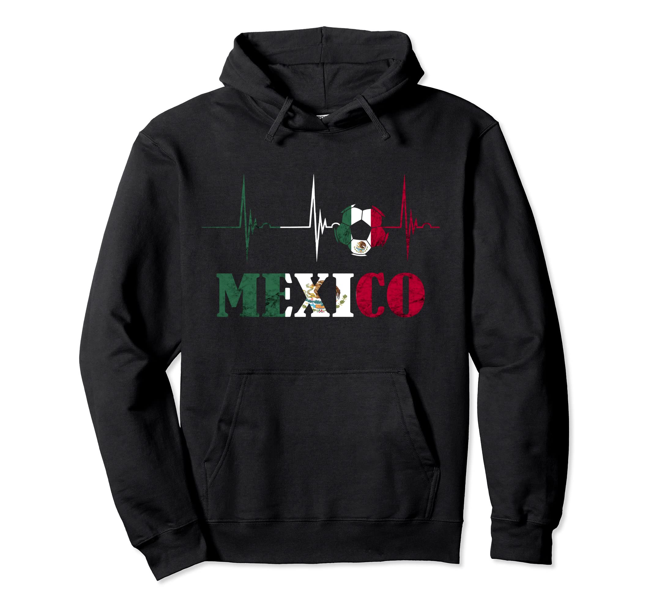 Mexico Heartbeat Ekg Pulse Ball Mexico Hoodie - Custom Art Print Men Women - T-Shirt, Sweatshirt, Hoodie