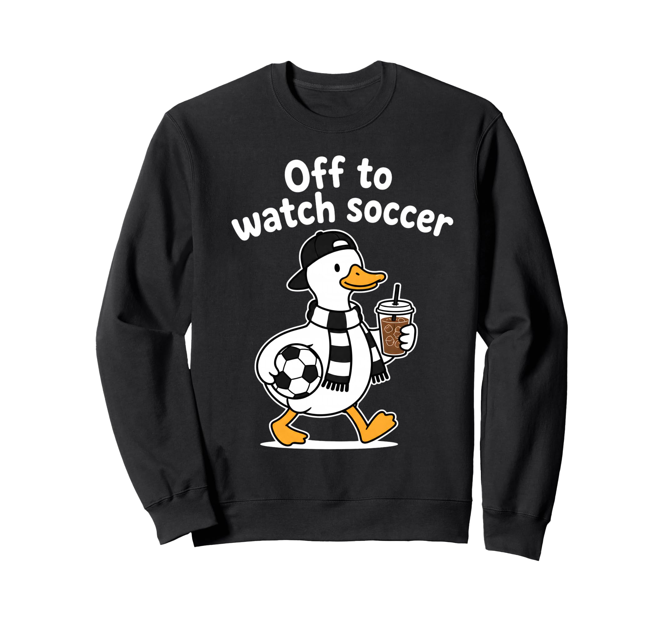 Off To Watch Soccer Mom Goose Sweatshirt - Minimalist Print for Adults - T-Shirt, Sweatshirt, Hoodie
