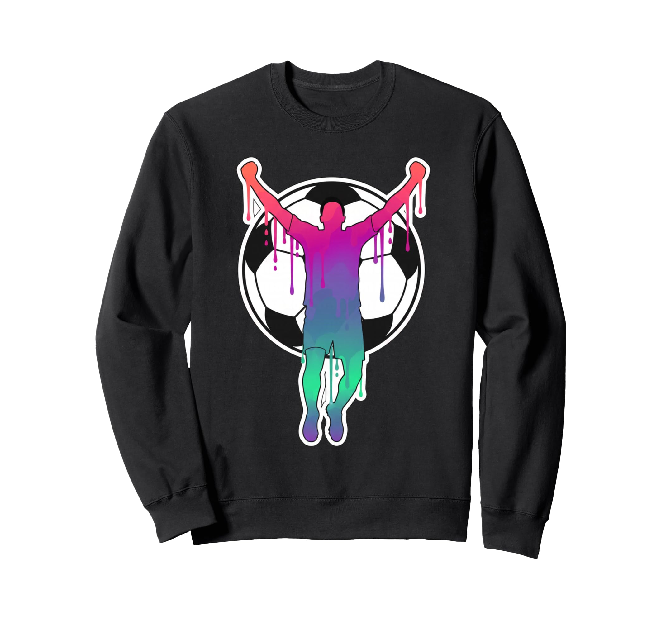 Soccer Player Celebration Silhouette Sweatshirt - Custom Art Print Unisex - T-Shirt, Sweatshirt, Hoodie