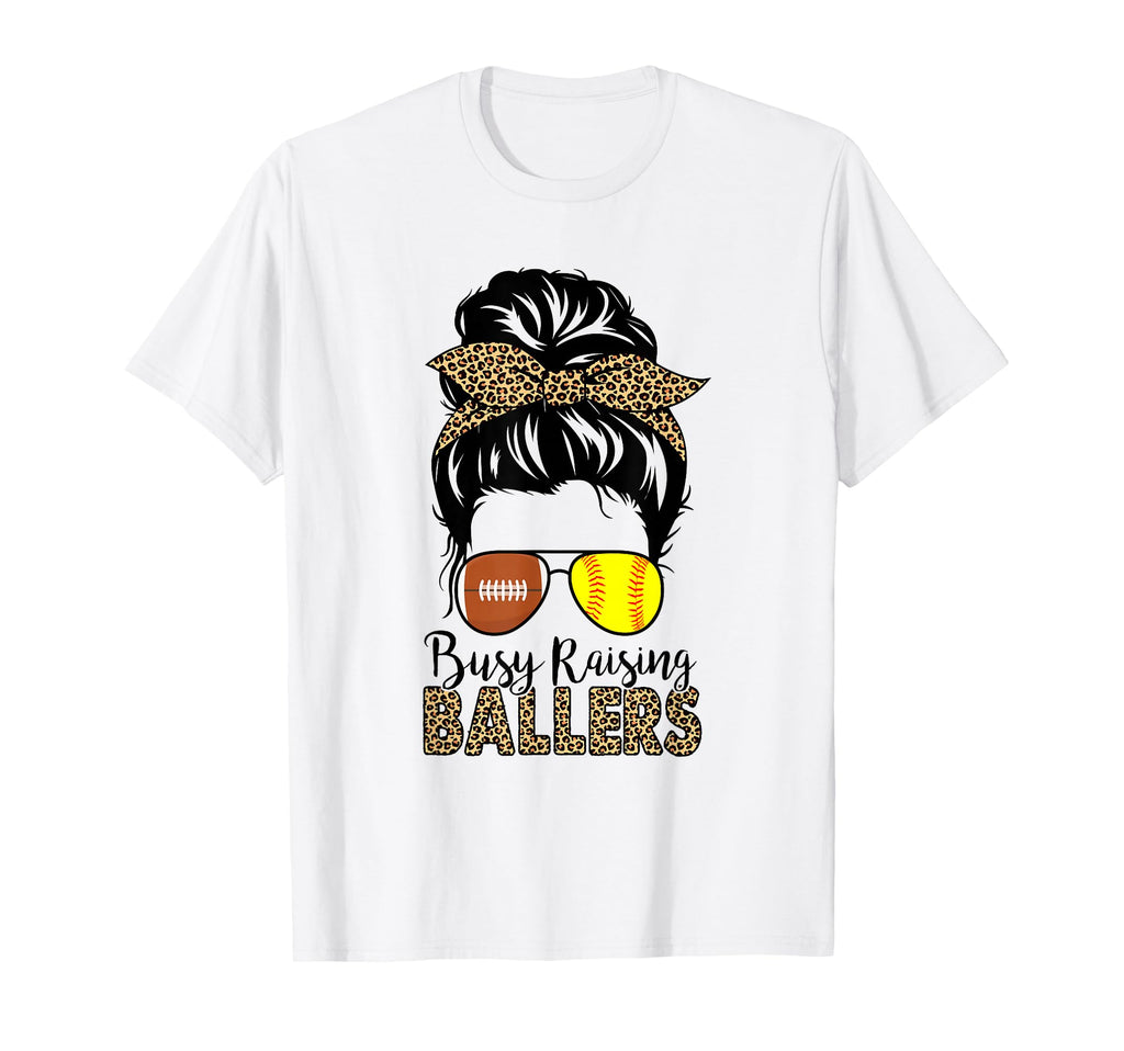 Busy Raising Ballers Softball And T-Shirt - Unique Graphic for Adults - T-Shirt, Sweatshirt, Hoodie