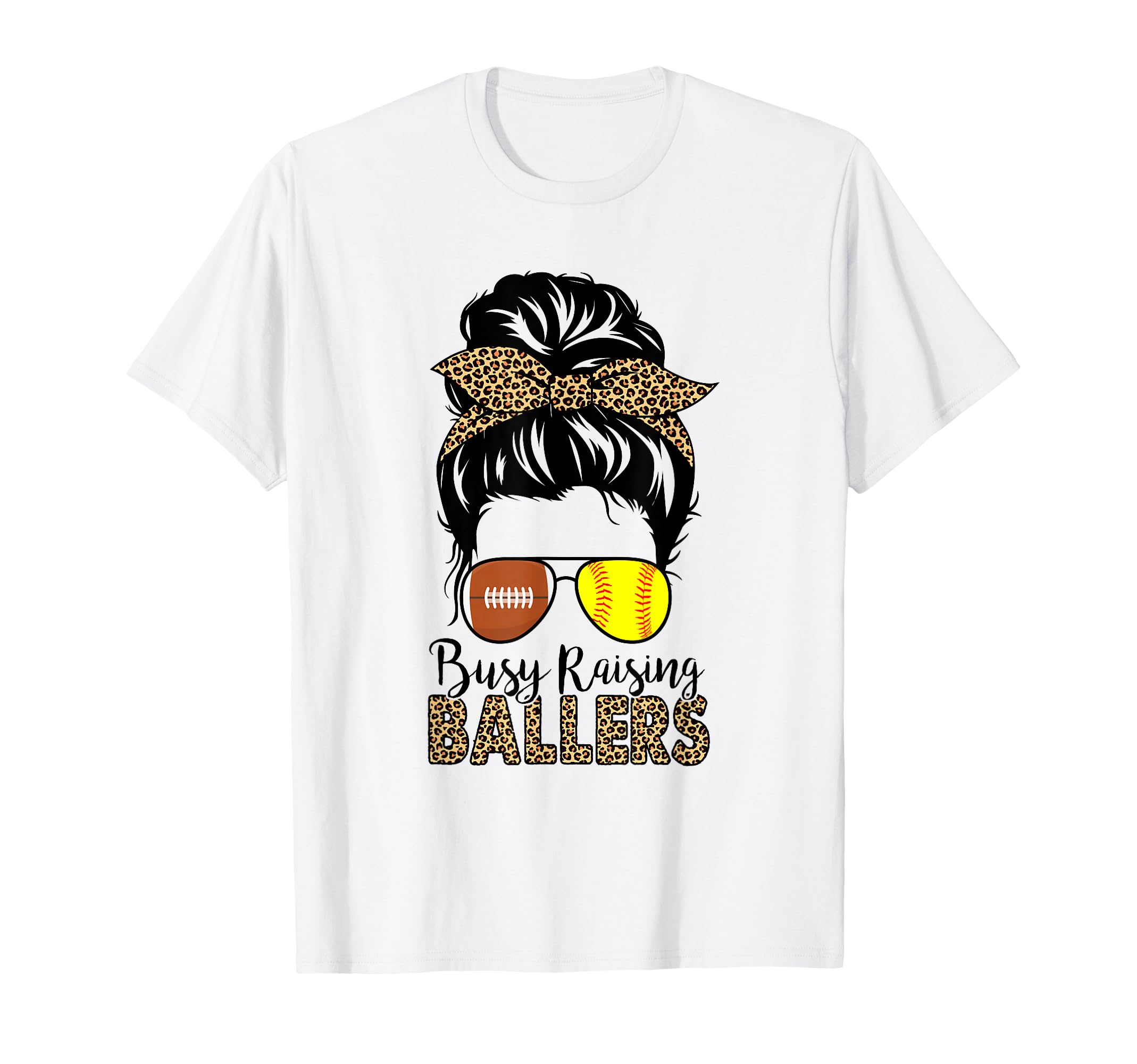 Busy Raising Ballers Softball And T-Shirt - Unique Graphic for Adults - T-Shirt, Sweatshirt, Hoodie