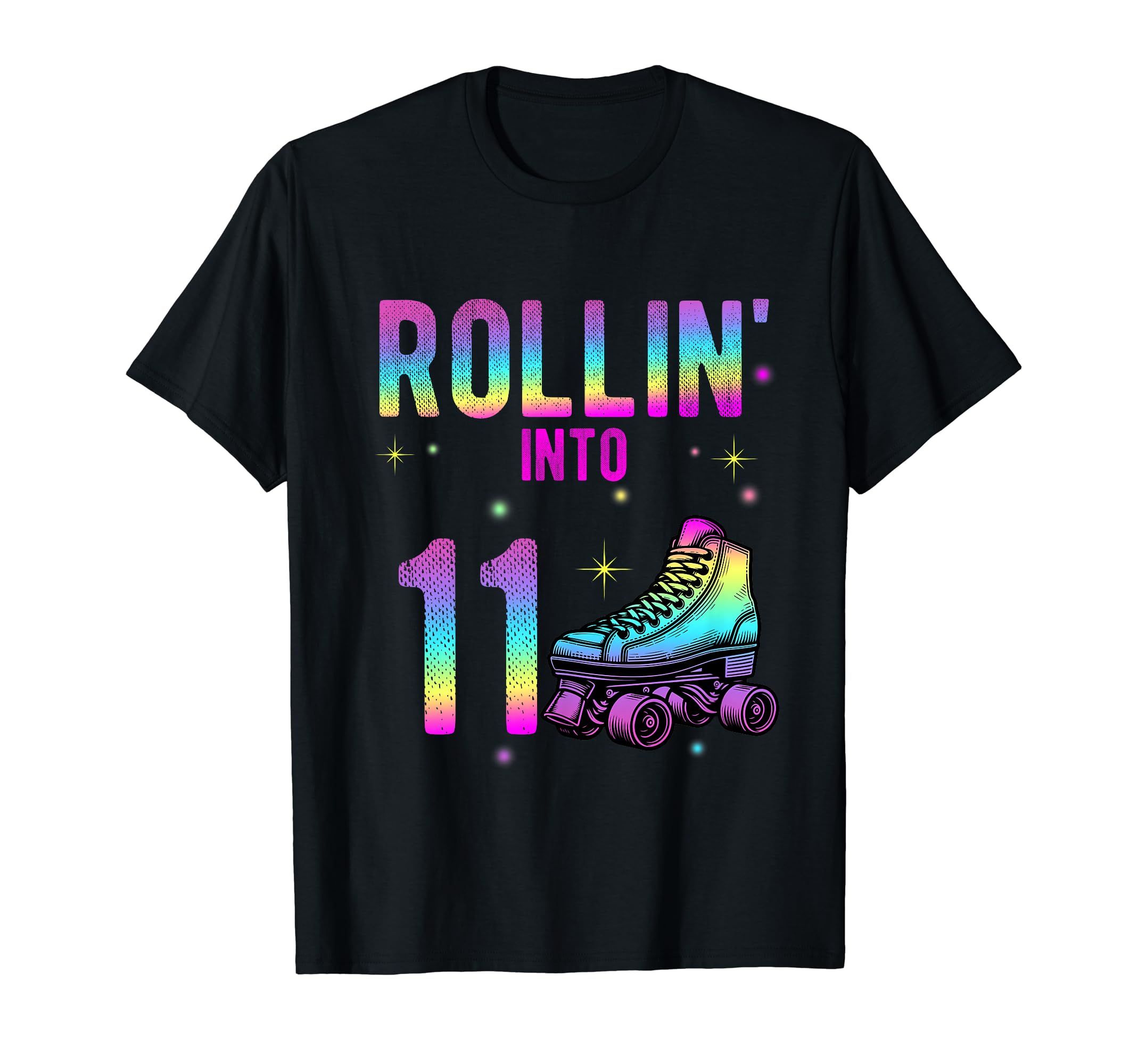 Rollin Into 11Th Birthday Roller Skate T-Shirt - Trendy Graphic for Adults - T-Shirt, Sweatshirt, Hoodie