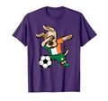 Funny Dabbing Dog Ireland Soccer T-Shirt - Aesthetic Graphic for Adults - T-Shirt, Sweatshirt, Hoodie