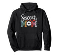Soccer Mama Mom Leopard Hearts Mothers Day Hoodie - Graphic Print Unisex - T-Shirt, Sweatshirt, Hoodie