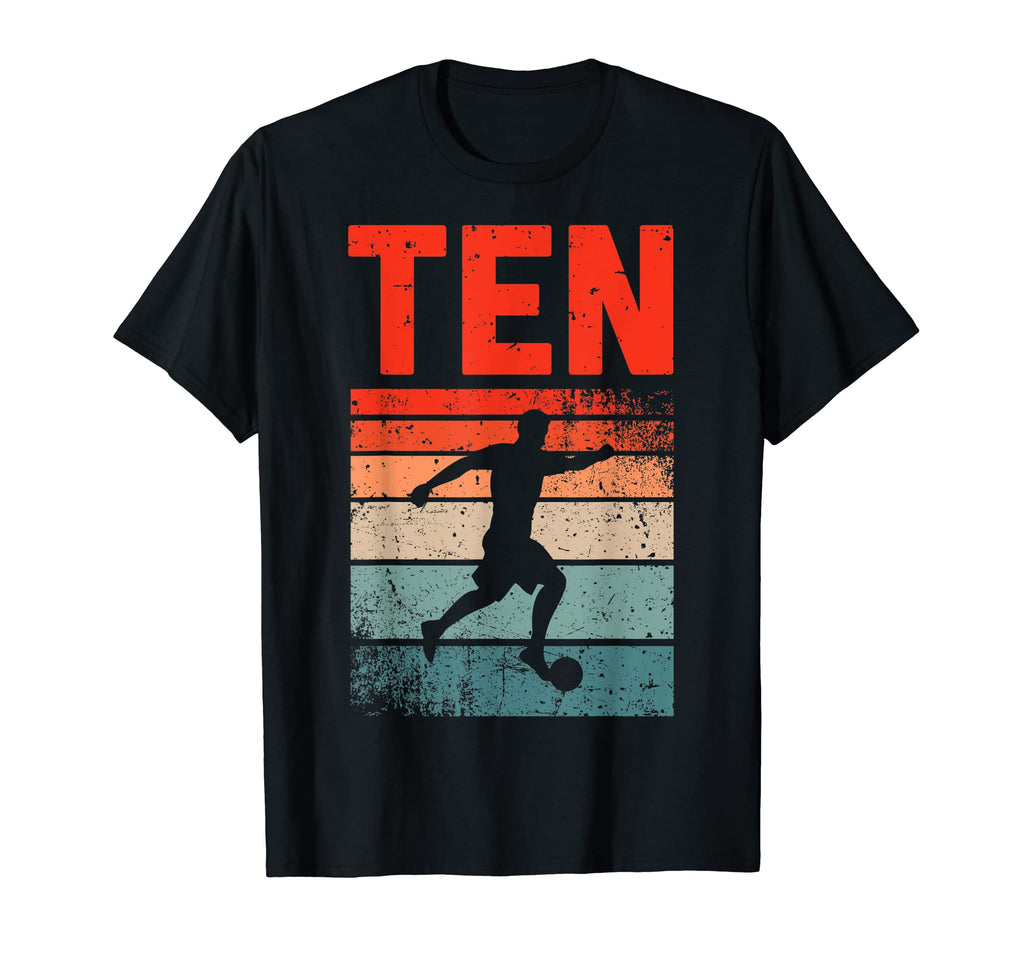 10Th Birthday Soccer 10 Years Old T-Shirt - Aesthetic Graphic Men Women - T-Shirt, Sweatshirt, Hoodie
