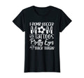 Womens F Bomb Soccer Mom Pretty Eyes T-Shirt - Minimalist Print for Adults - T-Shirt, Sweatshirt, Hoodie
