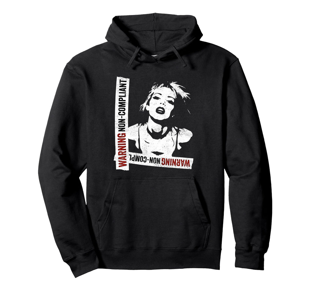 Punk 90S Grunge Stencil Distressed Hoodie - Graphic Print Men Women - T-Shirt, Sweatshirt, Hoodie