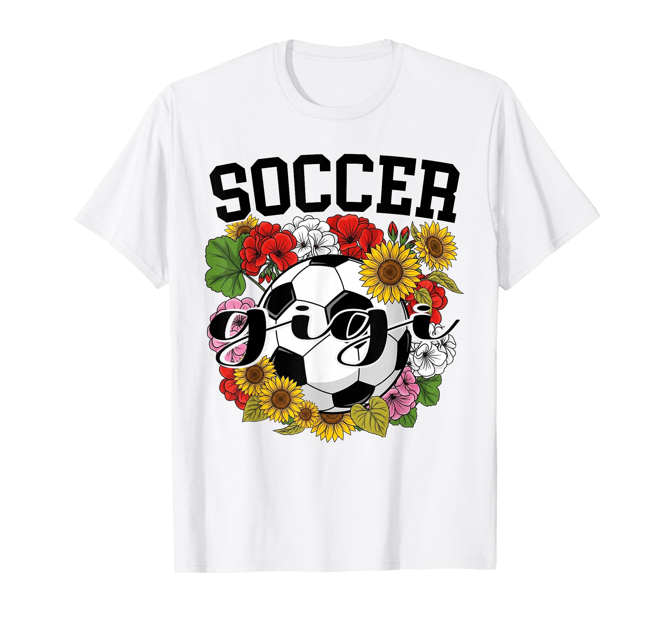 Soccer Gigi Flower Mothers Day Soccer T-Shirt - Aesthetic Graphic Unisex - T-Shirt, Sweatshirt, Hoodie