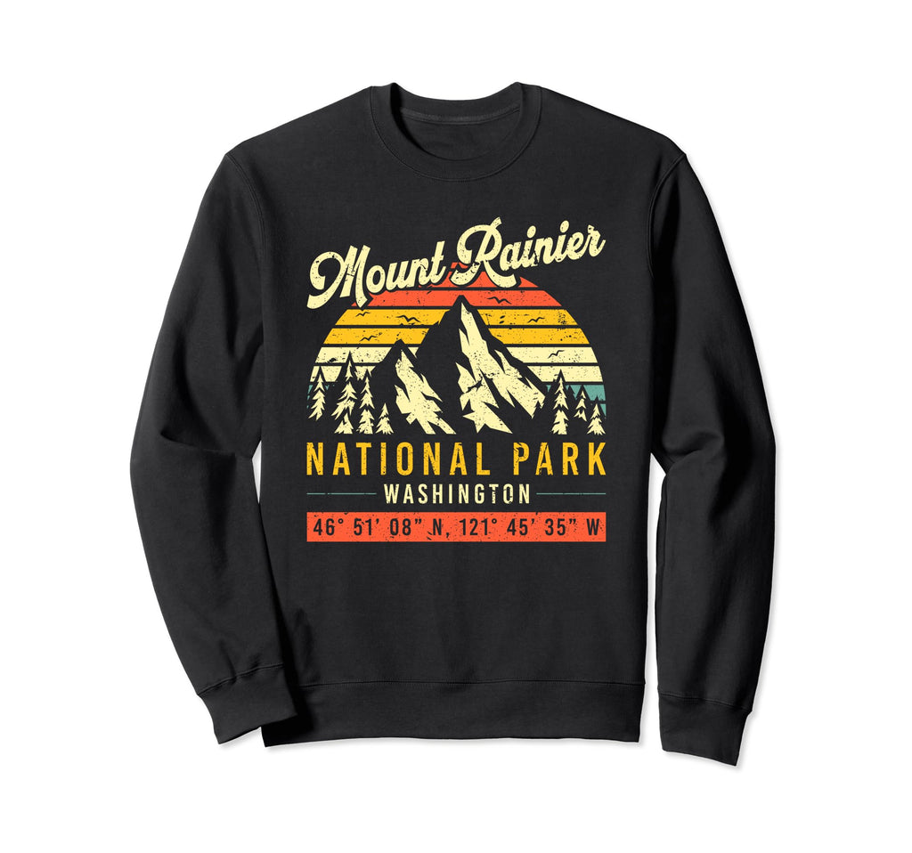 Mount Rainier Washington Sweatshirt - Fun Novelty Design Men Women - T-Shirt, Sweatshirt, Hoodie
