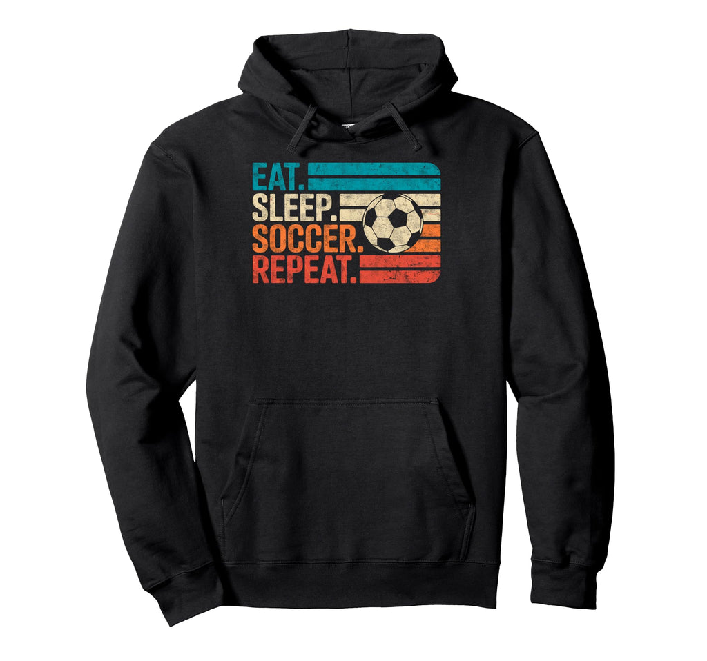 Eat Sleep Soccer Repet Goalie Player Fan Hoodie - Unique Graphic Unisex - T-Shirt, Sweatshirt, Hoodie