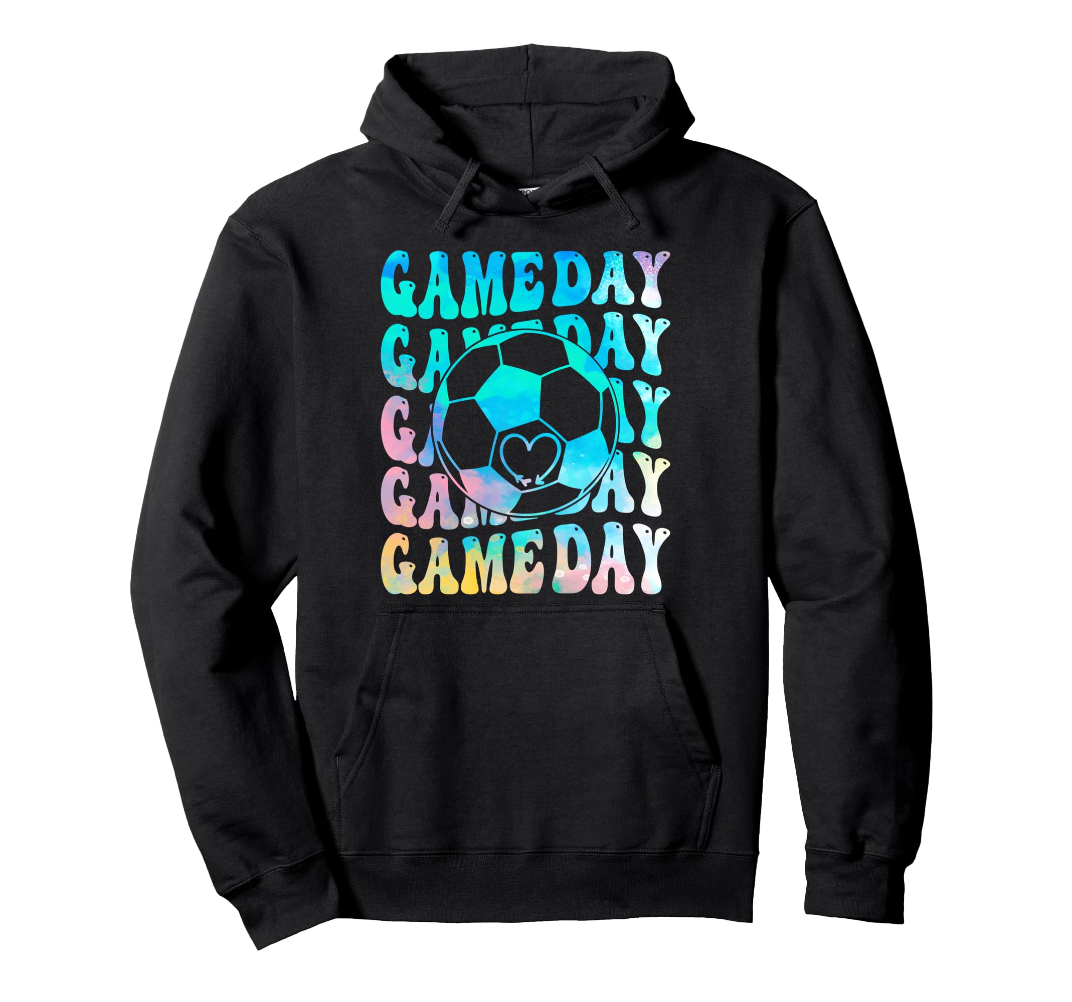 Colorful Soccer Sports Fan Game Day Hoodie - Fun Novelty Design for Adults - T-Shirt, Sweatshirt, Hoodie