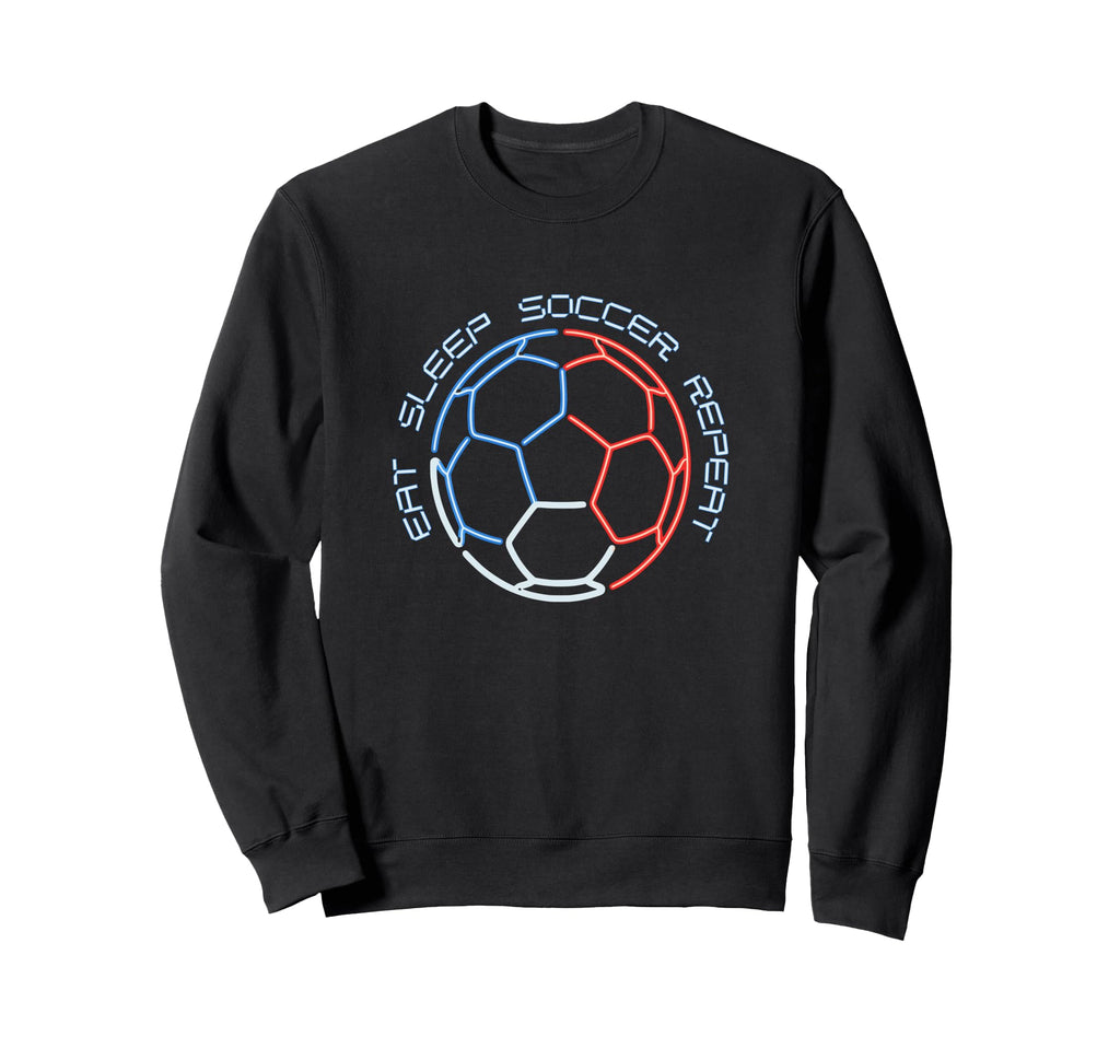 Eat Sleep Soccer Repeat Line Art Sweatshirt - Minimalist Print for Adults - T-Shirt, Sweatshirt, Hoodie