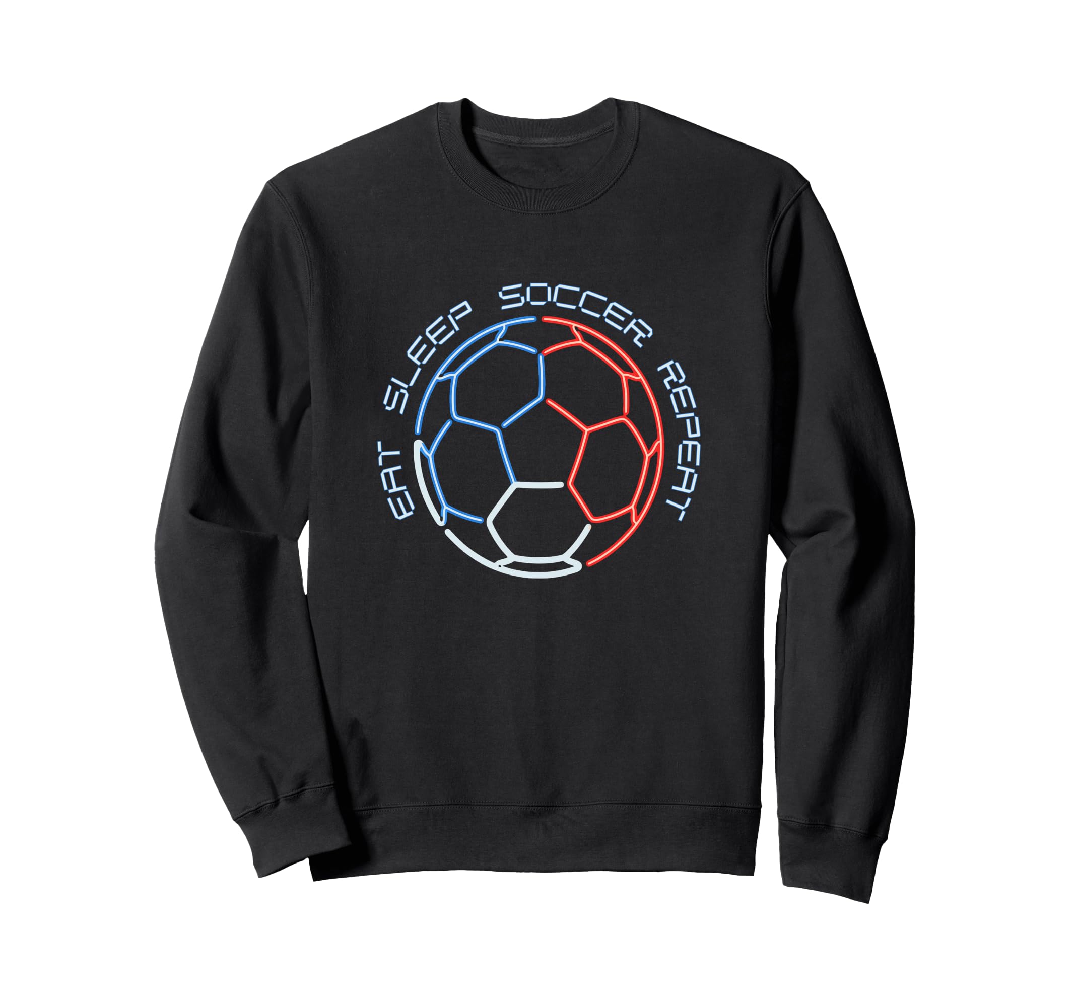 Eat Sleep Soccer Repeat Line Art Sweatshirt - Minimalist Print for Adults - T-Shirt, Sweatshirt, Hoodie