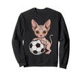 Funny Soccer Sphynx Just Who Loves Sweatshirt - Minimalist Print Unisex - T-Shirt, Sweatshirt, Hoodie