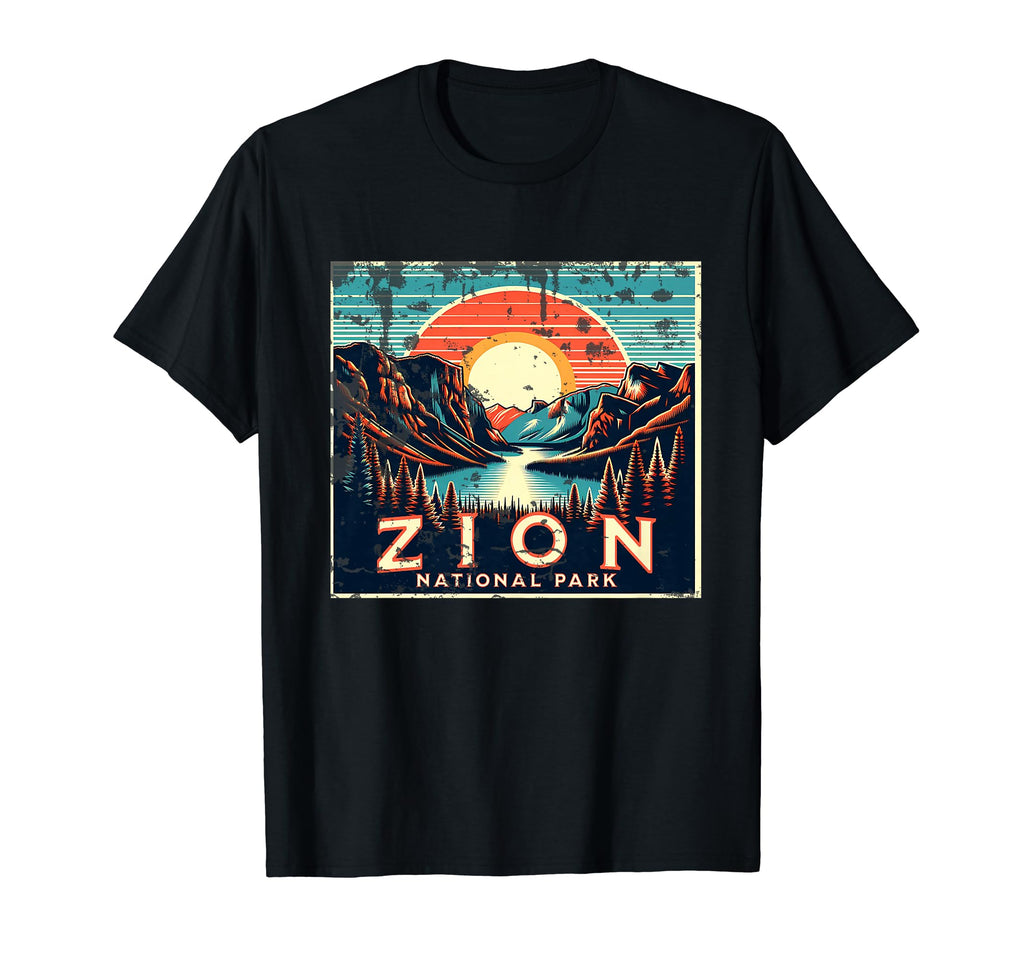 Zion National Park Utah Usa Outdoor T-Shirt - Custom Art Print for Adults - T-Shirt, Sweatshirt, Hoodie