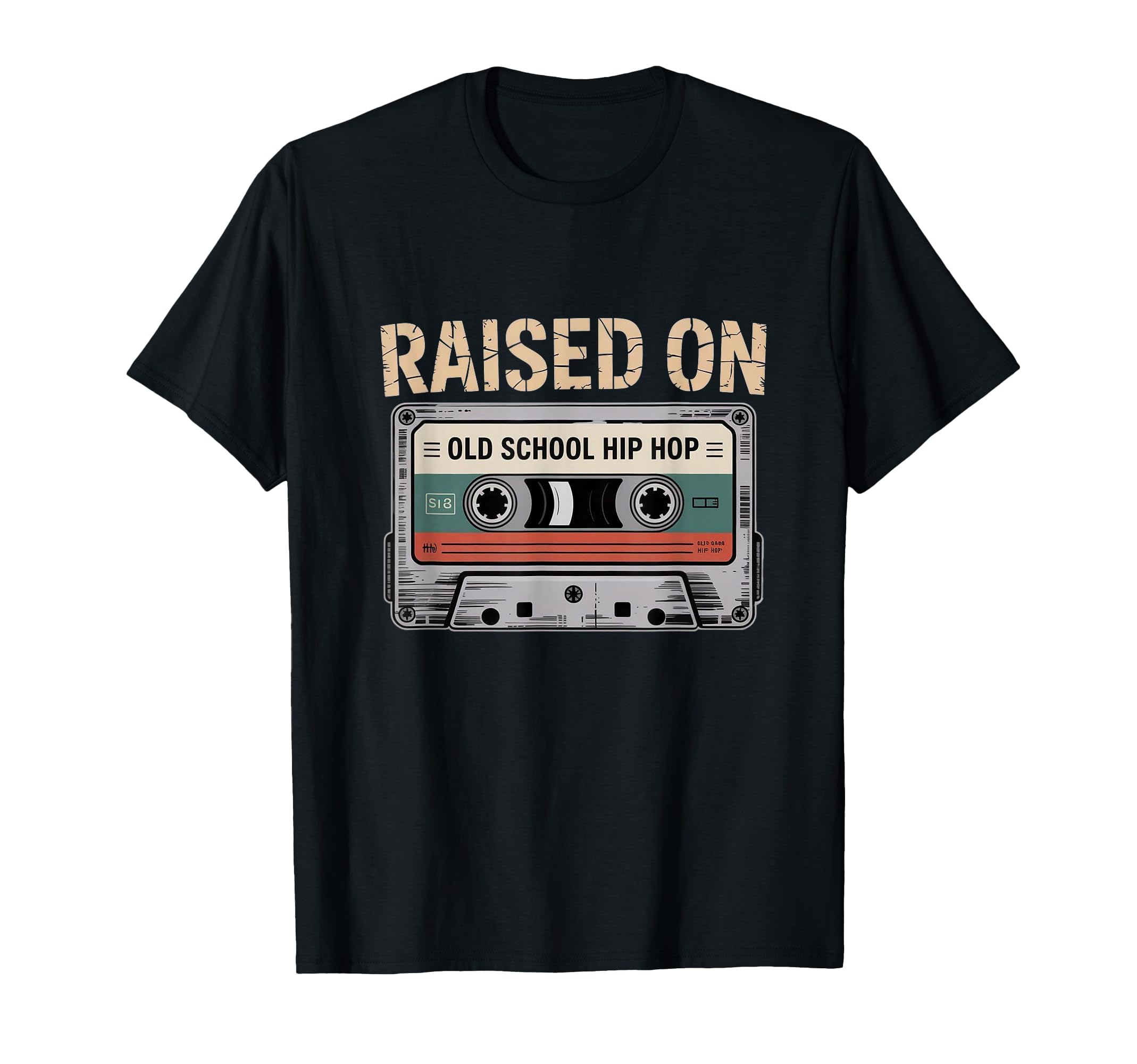 Raised Old School Hip Hop 80S 90S T-Shirt - Unique Graphic for Adults - T-Shirt, Sweatshirt, Hoodie