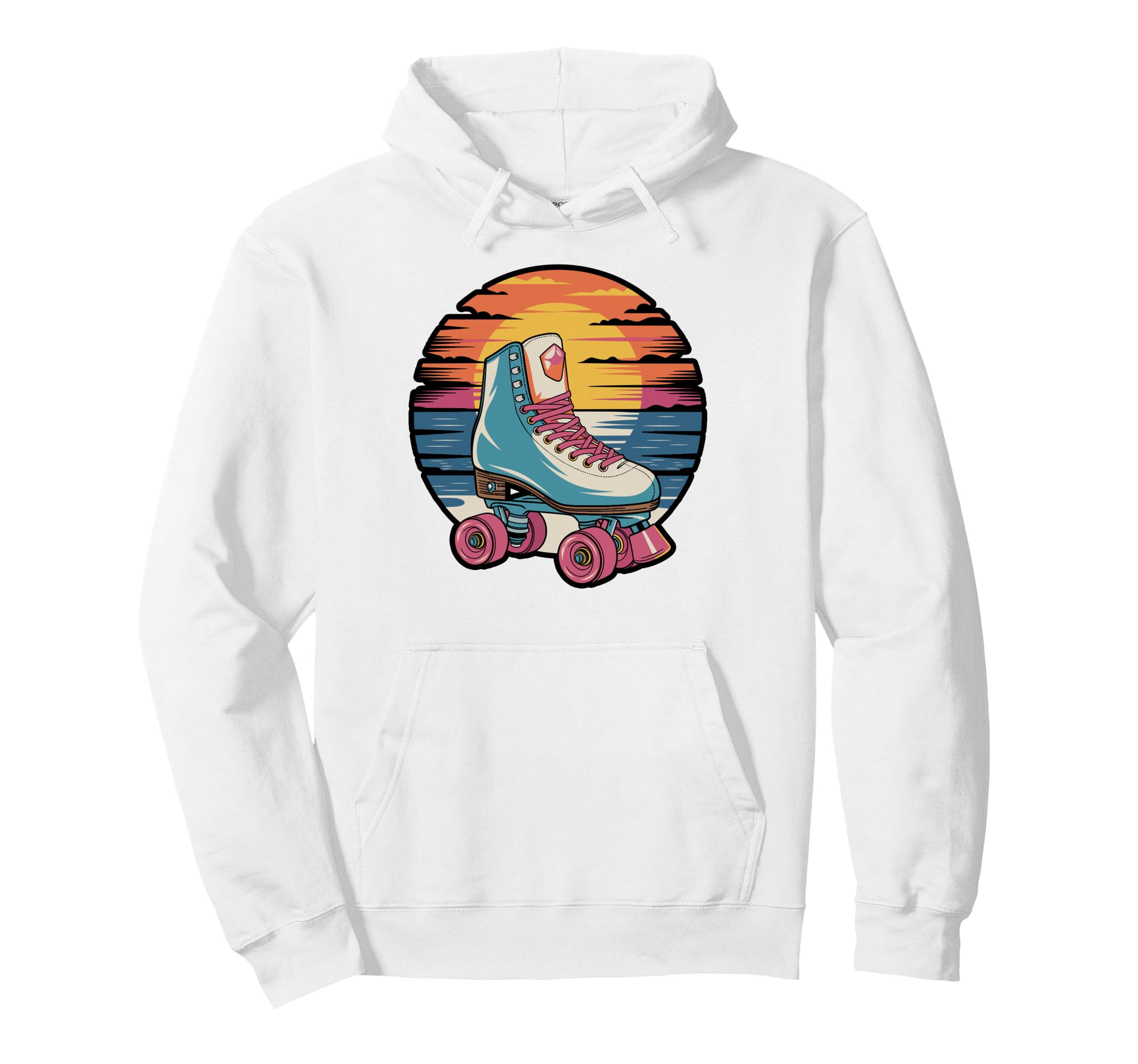 Colorful Roller Skate Lineup Hoodie - Graphic Print Men Women - T-Shirt, Sweatshirt, Hoodie