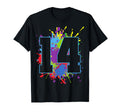 14Th Birthday 14 Paint Splashes T-Shirt - Aesthetic Graphic for Adults - T-Shirt, Sweatshirt, Hoodie