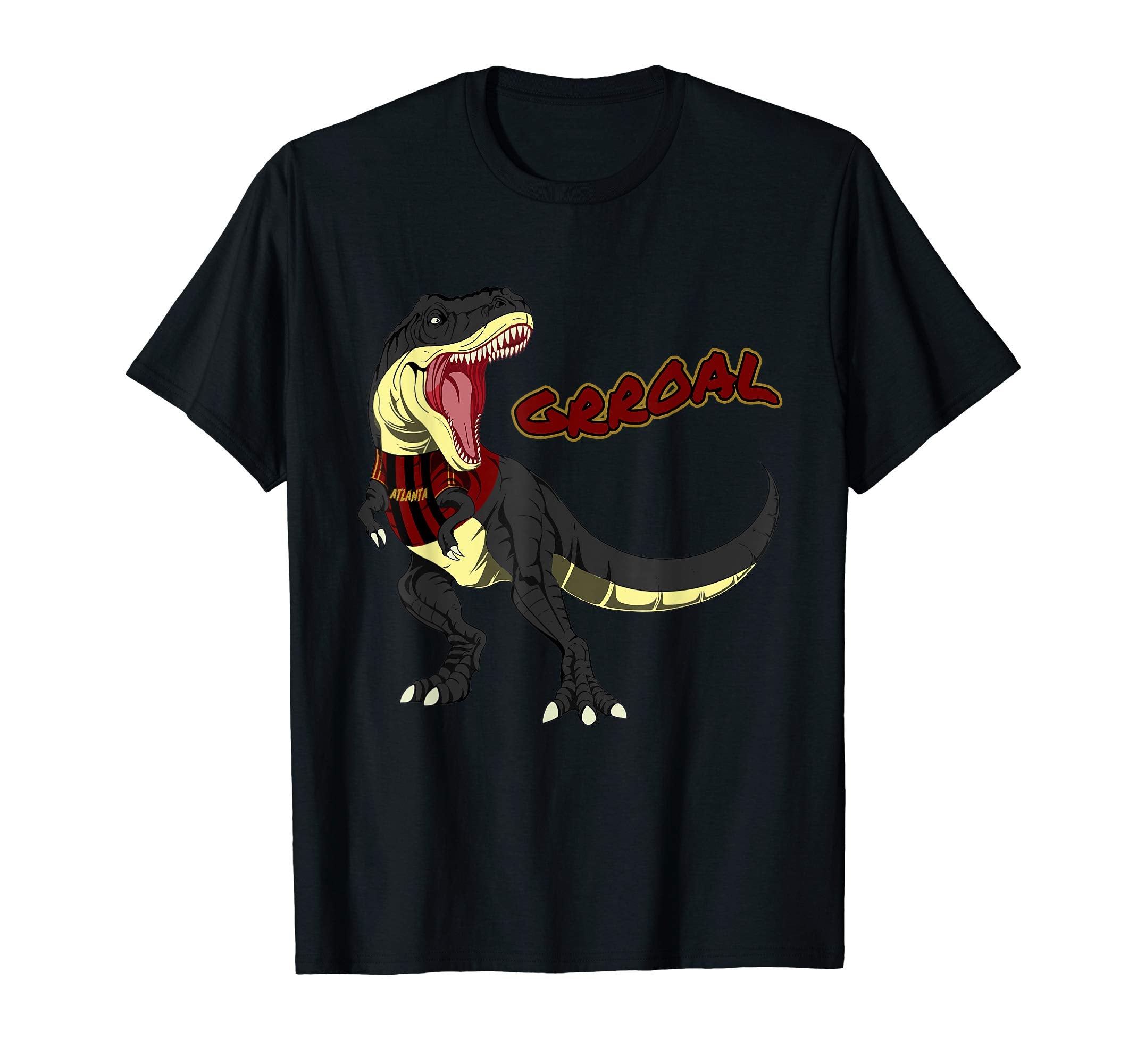 Atlanta Dinosaur T Rex Football Soccer T-Shirt - Minimalist Print Unisex - T-Shirt, Sweatshirt, Hoodie