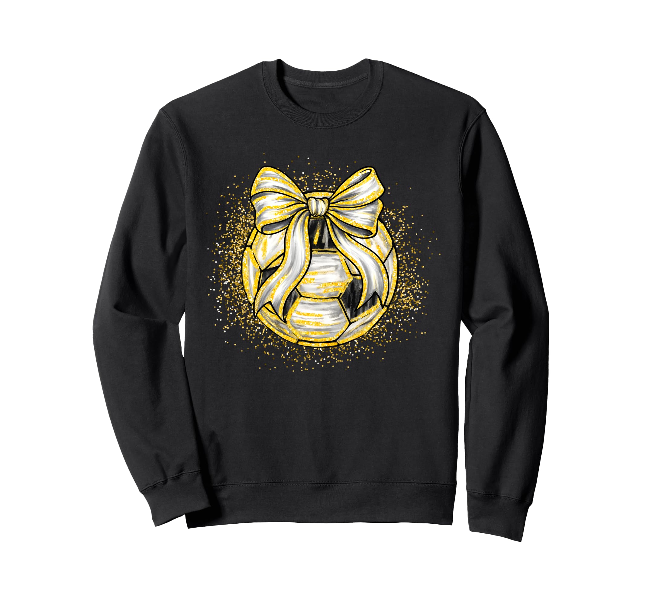 Soccer Game Day Gold Coquette Sweatshirt - Casual Everyday Wear for Adults - T-Shirt, Sweatshirt, Hoodie