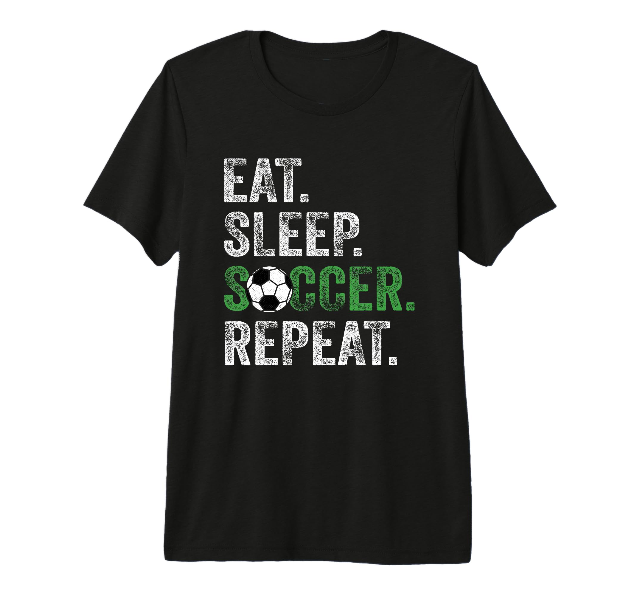 Eat Sleep Soccer Repeat Sport Tri Blend T-Shirt - Unique Graphic for Adults - T-Shirt, Sweatshirt, Hoodie